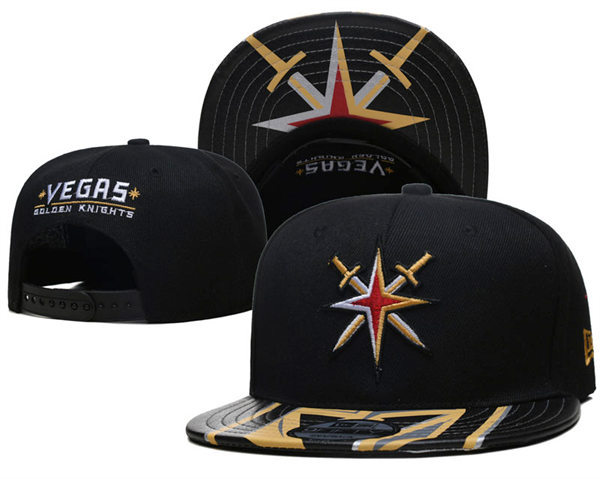 Vegas Golden Knights Black Gold embroidered Snapback Caps YD230518 (5)