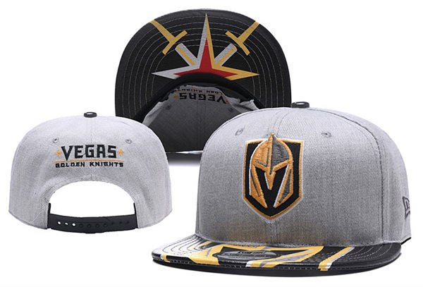 Vegas Golden Knights Gray embroidered Snapback Caps YD230518 (3)