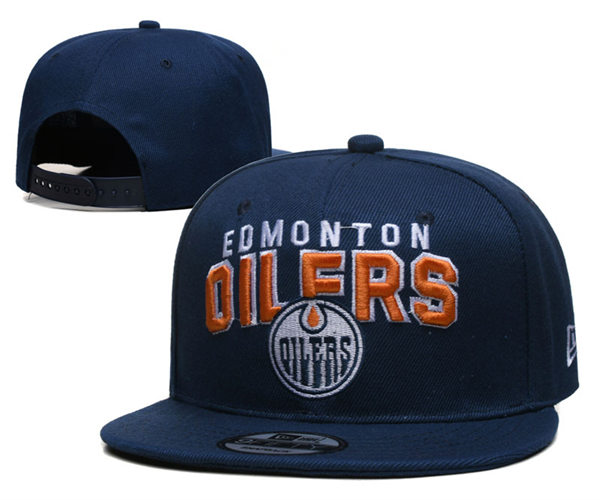 Edmonton Oilers embroidered Navy Snapback Caps YD2305191