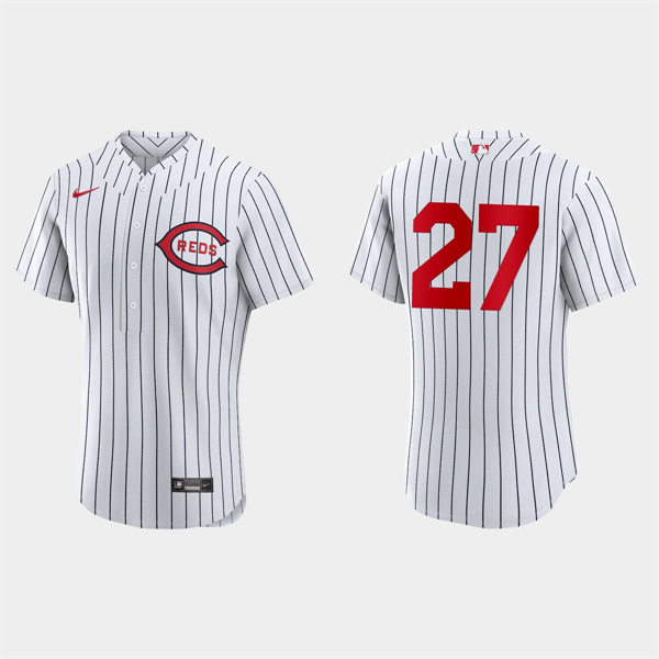 Men's Cincinnati Reds #27 Jake Fraley  Nike 2022 MLB at Field of Dreams Game Authentic Team Jersey - White