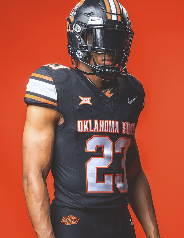 Men's Youth Oklahoma State Cowboys Custom Nike 2023 New Black Football Uniform Jersey