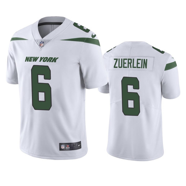 Men's New York Jets #6 Greg Zuerlein Nike White Vapor Limited Jersey