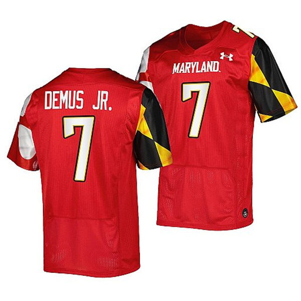 Mens Youth Maryland Terrapins #7 Dontay Demus Jr. Red 2022 College Football Game Jersey