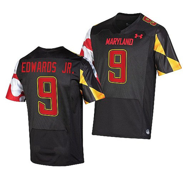 Mens Youth Maryland Terrapins #9 Billy Edwards Jr. Black 2022 College Football Game Jersey