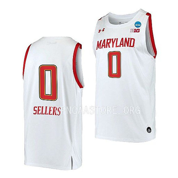 Womens Maryland Terrapins #0 Shyanne Sellers 2022-23 White College Basketball Game ersey