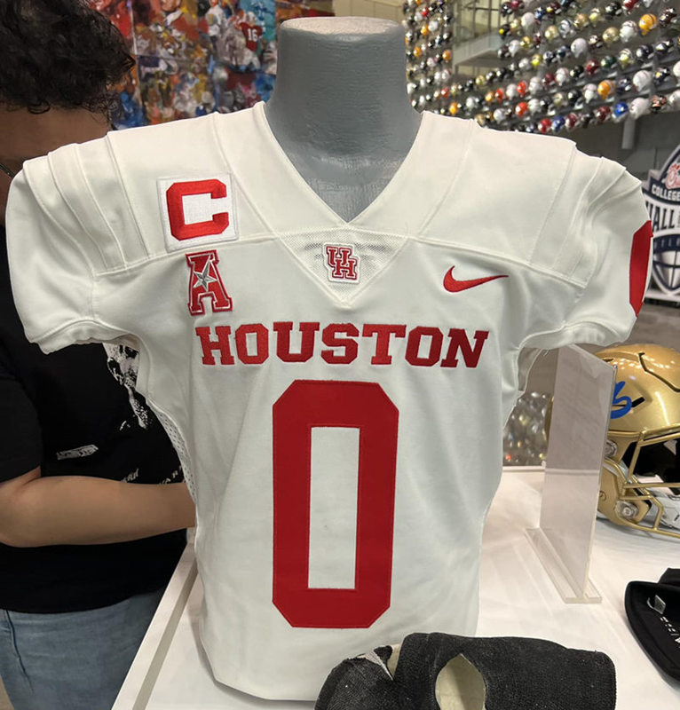 Mens Youth Houston Cougars Custom 2022 Whie Houston Football Game Jersey