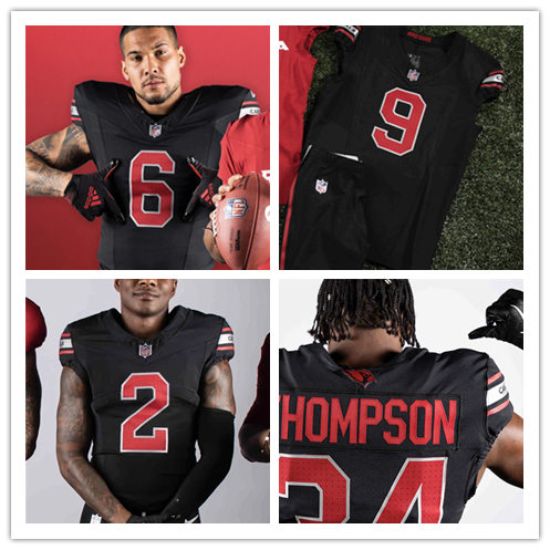 Mens Arizona Cardinals Custom Nike 2023 Alternate Black Vapor Jersey 
