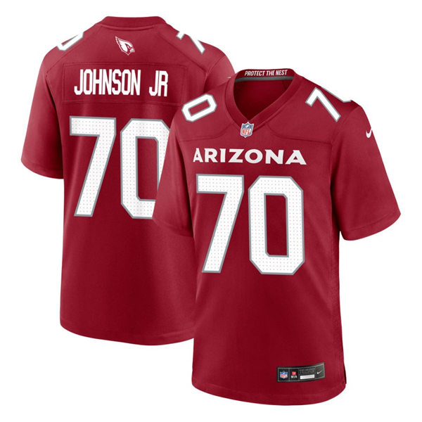 Mens Arizona Cardinals #70 Paris Johnson Jr. Nike 2023 Cardinal Vapor Limited Player Jersey