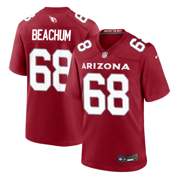 Mens Arizona Cardinals #68 Kelvin Beachum Nike 2023 Cardinal Vapor Limited Player Jersey