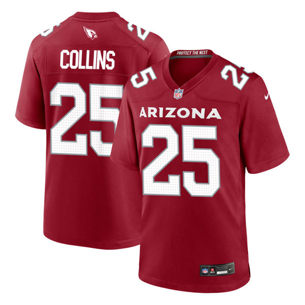 Mens Arizona Cardinals #25 Zaven Collins Nike 2023 Cardinal Vapor Limited Player Jersey