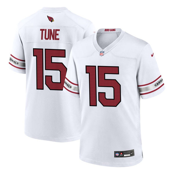 Mens Arizona Cardinals #15 Clayton Tune Nike 2023 Road White Vapor Limited Jersey