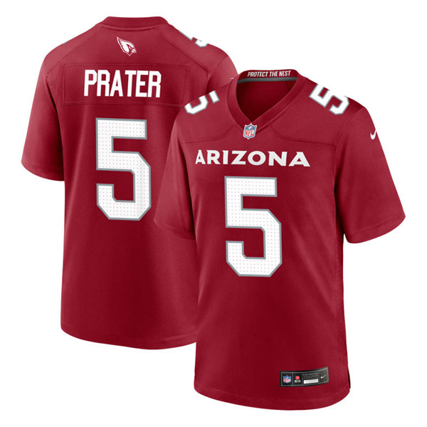 Mens Arizona Cardinals #5 Matt Prater Nike 2023 Home Cardinal Vapor Limited Player Jersey