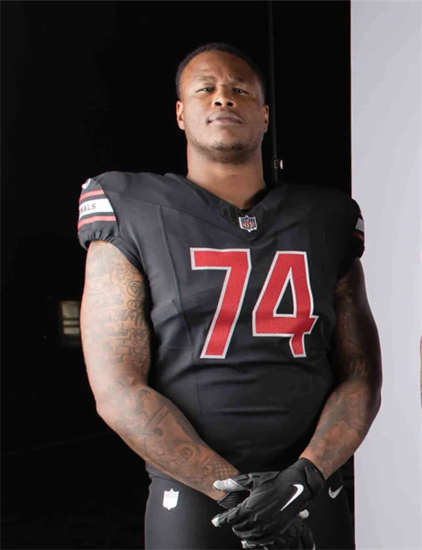 Mens Arizona Cardinals #74 D. J. Humphries Nike 2023 Alternate Black Vapor Player Jersey