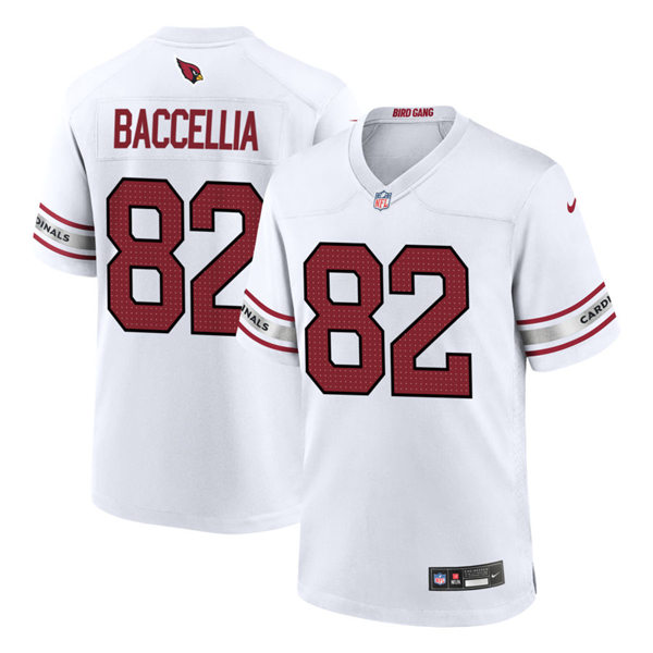 Mens Arizona Cardinals #82 Andre Baccellia Nike 2023 Road White Vapor Limited Jersey