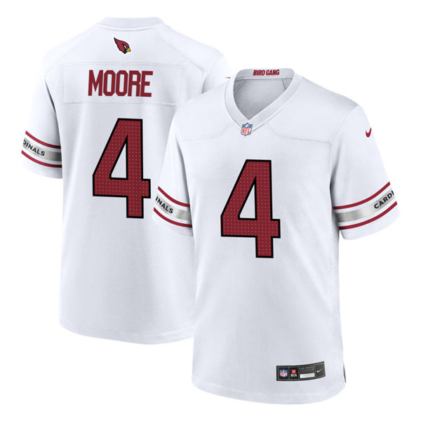 Mens Arizona Cardinals #4 Rondale Moore Nike 2023 Road White Vapor Limited Jersey