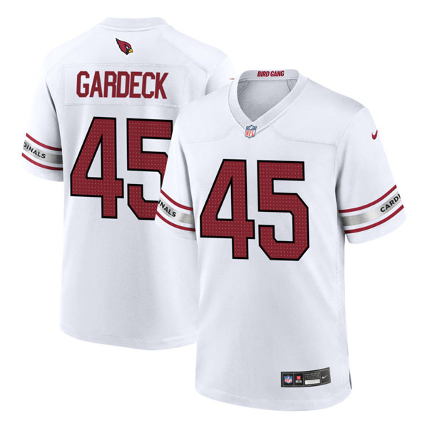 Mens Arizona Cardinals #45 Dennis Gardeck  Nike 2023 Road White Vapor Limited Jersey