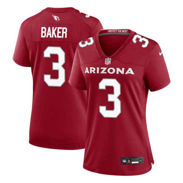 Womens Arizona Cardinals #3 Budda Baker Nike 2023 Home Cardinal Limited Jersey