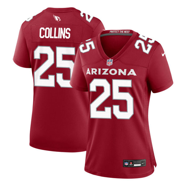 Womens Arizona Cardinals #25 Zaven Collins Nike 2023 Home Cardinal Limited Jersey