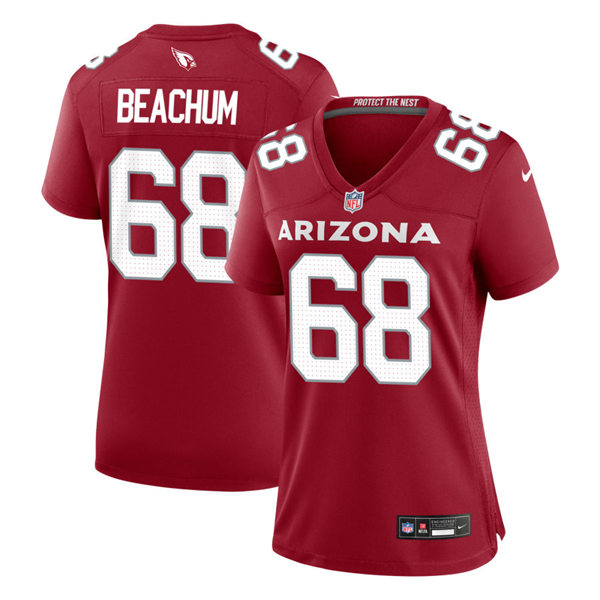 Womens Arizona Cardinals #68 Kelvin Beachum Nike 2023 Home Cardinal Limited Jersey