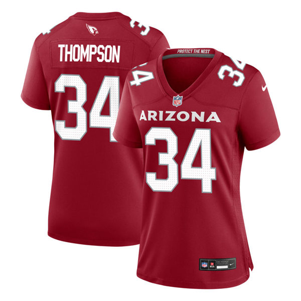 Womens Arizona Cardinals #34 Jalen Thompson Nike 2023 Home Cardinal Limited Jersey