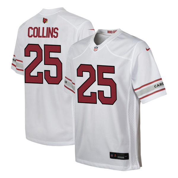 Youth Arizona Cardinals #25 Zaven Collins Nike 2023 Road White Limited Jersey
