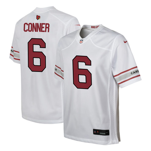Youth Arizona Cardinals #6 James Conner  Nike 2023 Road White Limited Jersey