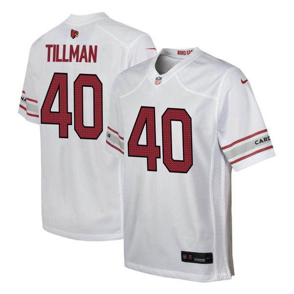 Youth Arizona Cardinals Retired Player #40 Pat Tillman Nike 2023 Road White Limited Jersey
