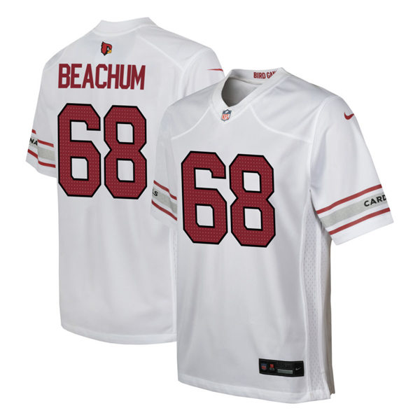 Youth Arizona Cardinals #68 Kelvin Beachum Nike 2023 Road White Limited Jersey