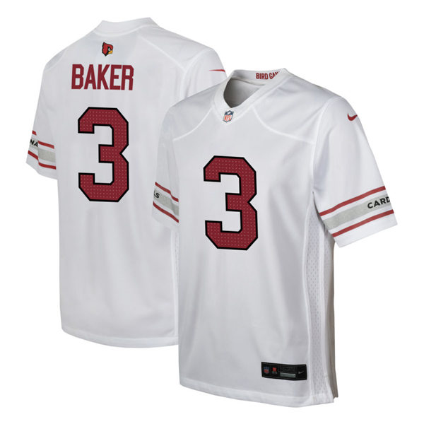 Youth Arizona Cardinals #3 Budda Baker Nike 2023 Road White Limited Jersey