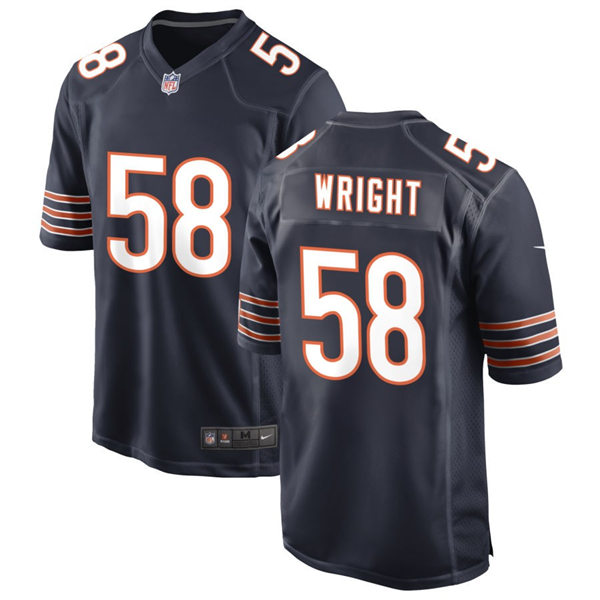 Mens Chicago Bears #58 Darnell Wright Nike Navy Vapor Untouchable Limited Jersey