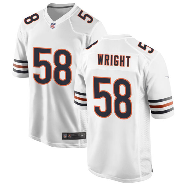 Mens Chicago Bears #58 Darnell Wright Nike White Vapor Untouchable Limited Jersey