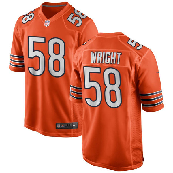 Mens Chicago Bears #58 Darnell Wright Nike Orange Alternate Untouchable Limited Jersey