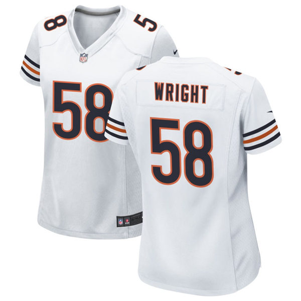 Womens Chicago Bears #58 Darnell Wright  Nike White Limited Jersey