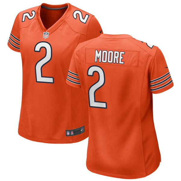 Womens Chicago Bears #2 D. J. Moore Nike Orange Alternate Limited Jersey