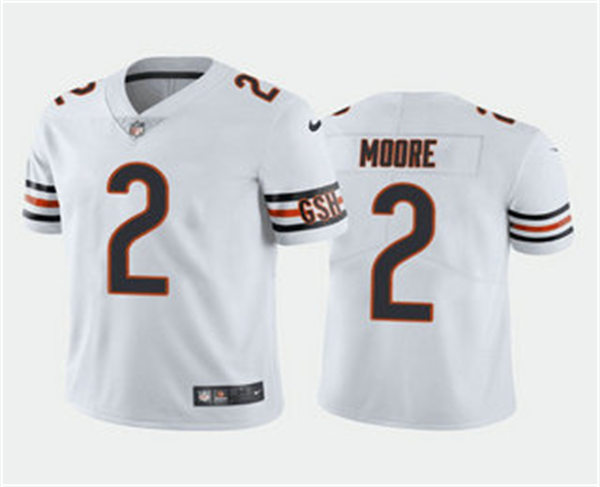 Youth Chicago Bears #2 D.J. Moore Nike White Limited Jersey