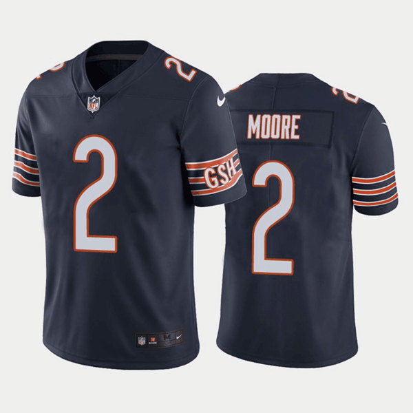 Youth Chicago Bears #2 D.J. Moore Nike Navy Limited Jersey