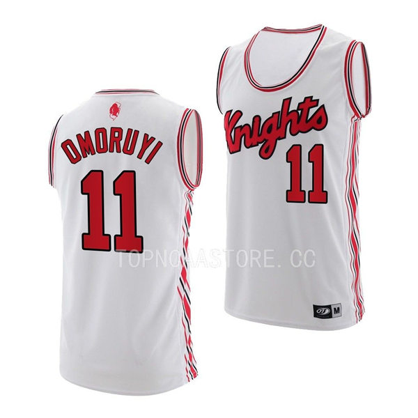 Mens Youth Rutgers Scarlet Knights #11 Clifford Omoruyi 2022 White Knights Basketball Game Jersey