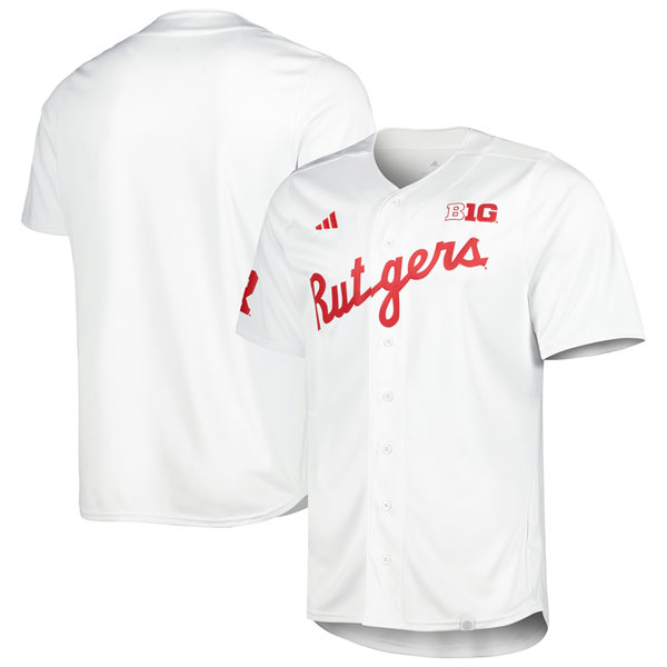 Men's Youth Rutgers Scarlet Knights Blank Adidas Whtie Baseball Team Jersey