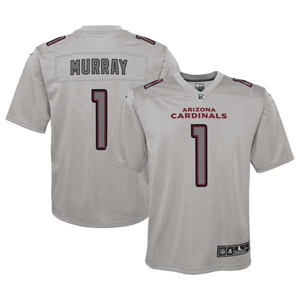 Youth Arizona Cardinals #1 Kyler Murray Gray Atmosphere Fashion Game Jersey