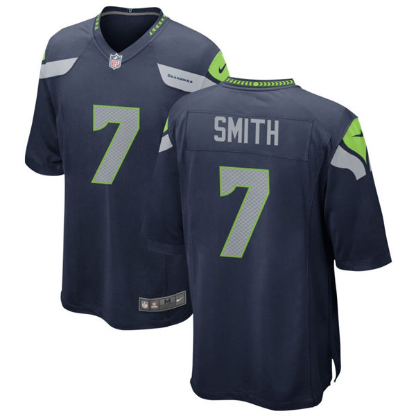 Men's Seattle Seahawks #7 Geno Smith Nike Navy Team Color Vapor Limited Jersey