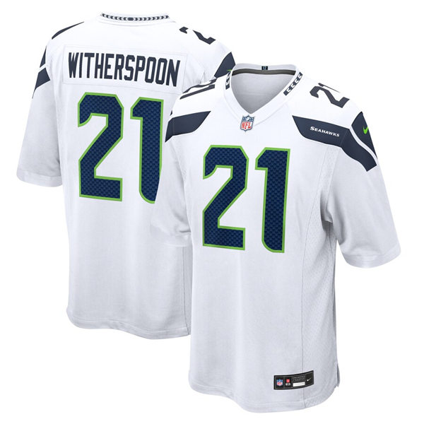 Men's Seattle Seahawks #21 Devon Witherspoon Nike White Vapor Limited Jersey