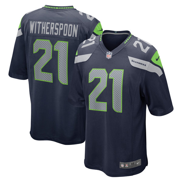 Men's Seattle Seahawks #21 Devon Witherspoon Nike Navy Team Color Vapor Limited Jersey