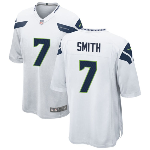 Men's Seattle Seahawks #7 Geno Smith Nike White Vapor Limited Jersey