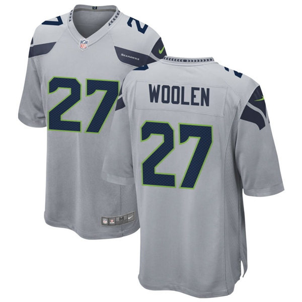 Men's Seattle Seahawks #27 Tariq Woolen Nike Gray Alternate Vapor Limited Jersey