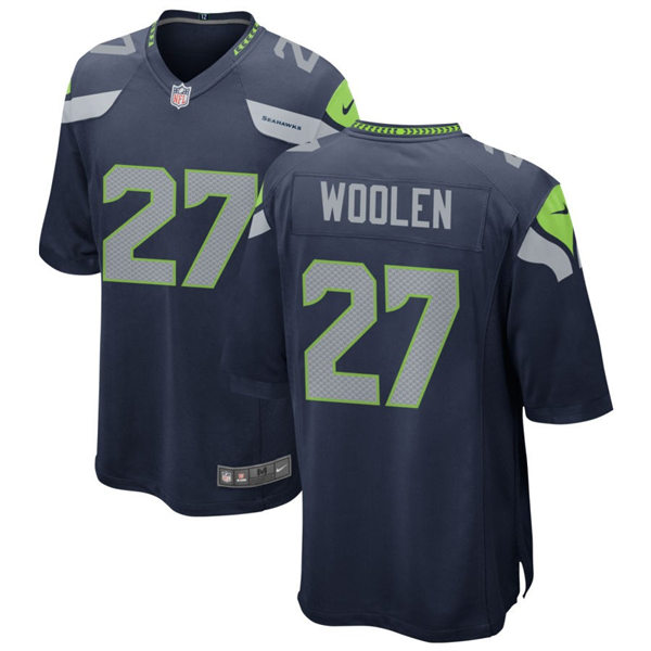 Men's Seattle Seahawks #27 Tariq Woolen Nike Navy Team Color Vapor Limited Jersey