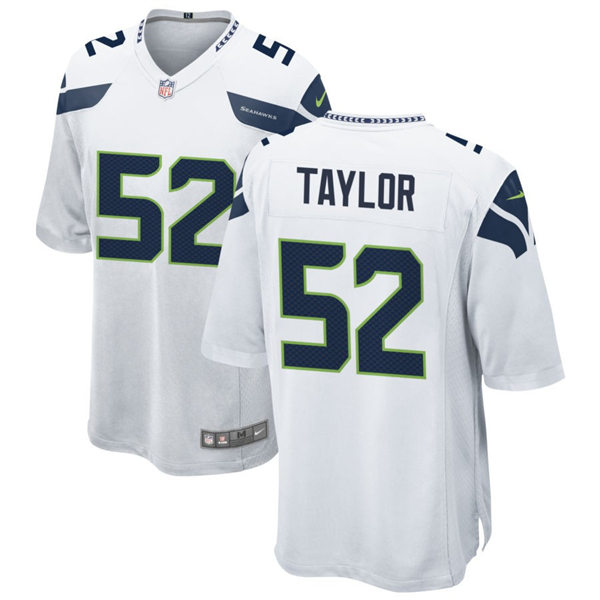 Men's Seattle Seahawks #52 Darrell Taylor 2023 Nike White Vapor Limited Jersey
