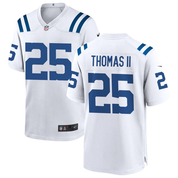 Mens Indianapolis Colts #25 Rodney Thomas II Nike White Vapor Limited Jersey