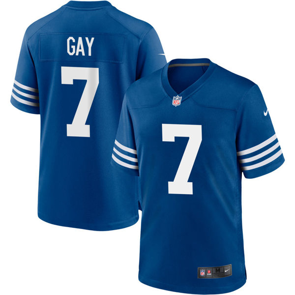 Mens Indianapolis Colts #7 Matt Gay Nike Royal Alternate Retro Vapor Limited Jersey