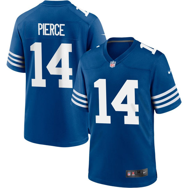Mens Indianapolis Colts #14 Alec Pierce Nike Royal Alternate Retro Vapor Limited Jersey