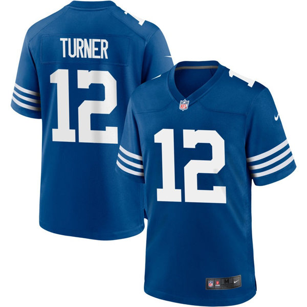 Mens Indianapolis Colts #12 Malik Turner Nike Royal Alternate Retro Vapor Limited Jersey